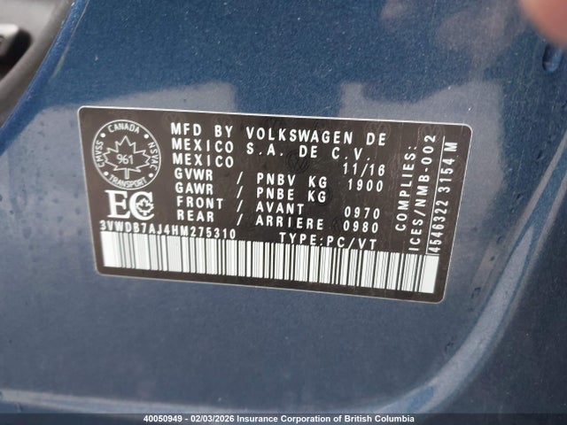 3VWDB7AJ4HM275310 Volkswagen Jetta