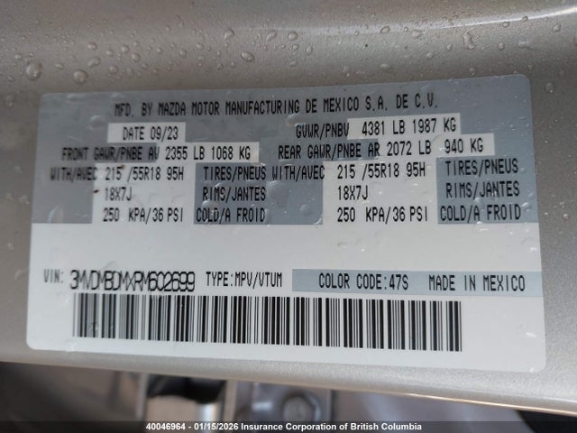 3MVDMBDMXRM602699 Mazda Cx-30 Premium
