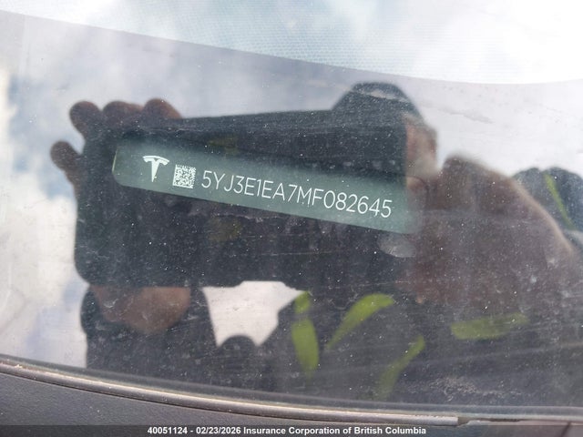5YJ3E1EA7MF082645 Tesla Model 3 Standard Range/standard Range Plus