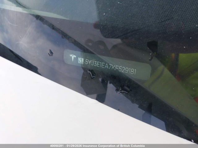 5YJ3E1EA7KF529181 Tesla MODEL 3