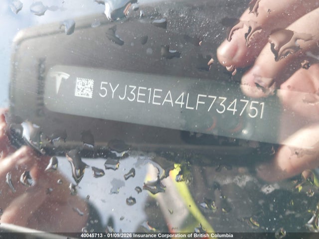 5YJ3E1EA4LF734751 Tesla MODEL 3