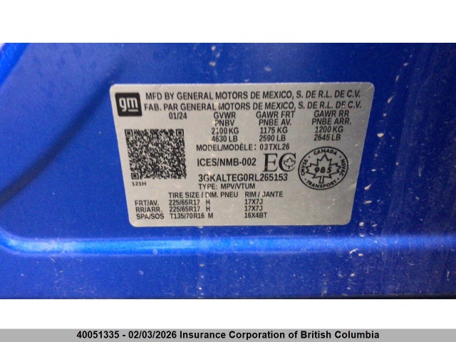 3GKALTEG0RL265153 GMC Terrain Sle