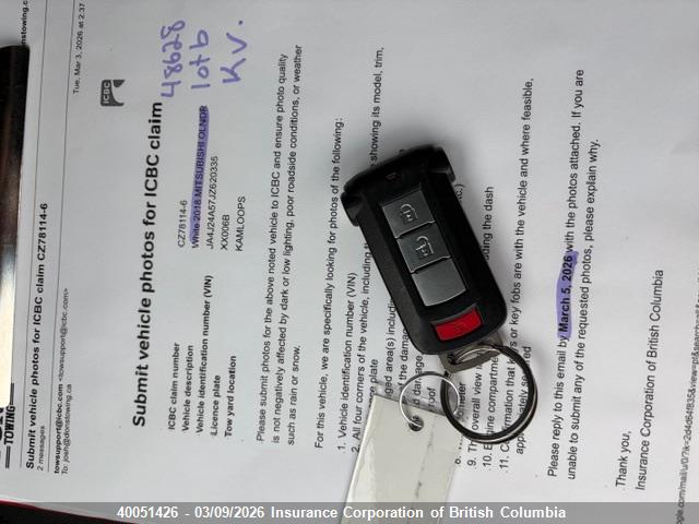 JA4J24A57JZ620335 Mitsubishi Outlander Se/gt