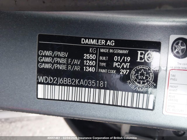 WDD2J6BB2KA035181 Mercedes-Benz Cls Amg 53 4matic