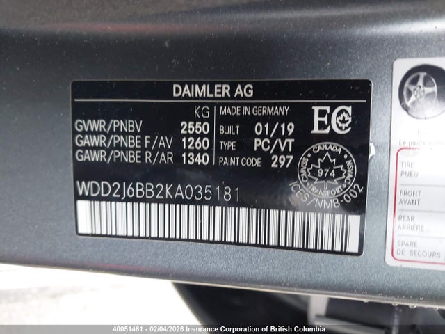 WDD2J6BB2KA035181 Mercedes-Benz Cls Amg 53 4matic