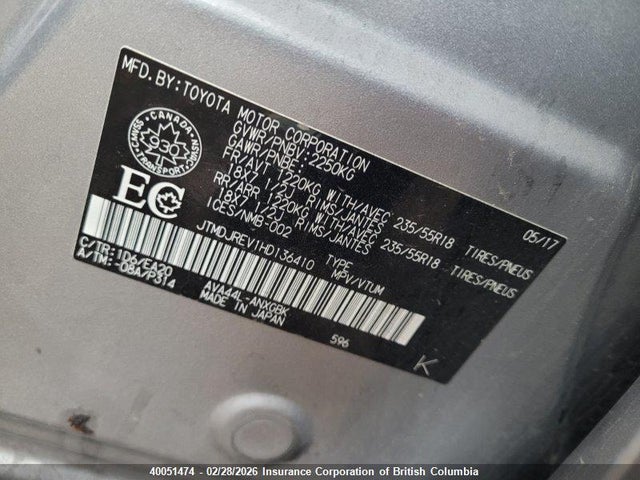 JTMDJREV1HD136410 Toyota RAV4