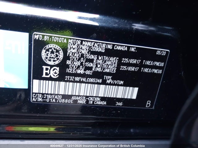 Toyota RAV4 LE 2020 2T3Z1RFV4LC065348 Image 9
