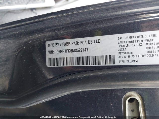 RAM 1500 Classic Tradesman 2021 1C6RR7FG6MS527147 Image 9
