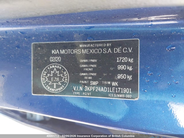 KIA Forte 2020 3KPF24AD1LE171901 Image 9