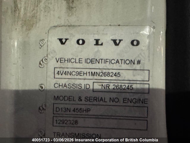 4V4NC9EH1MN268245 Volvo Vn L