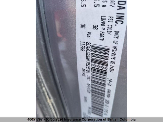 2C4RDGBG0FR528781 Dodge Grand Caravan Se/sxt