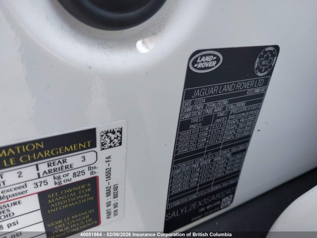 Land Rover Range Rover Velar Dynamic Se 2025 SALYL2EX3SA802401 Image 17