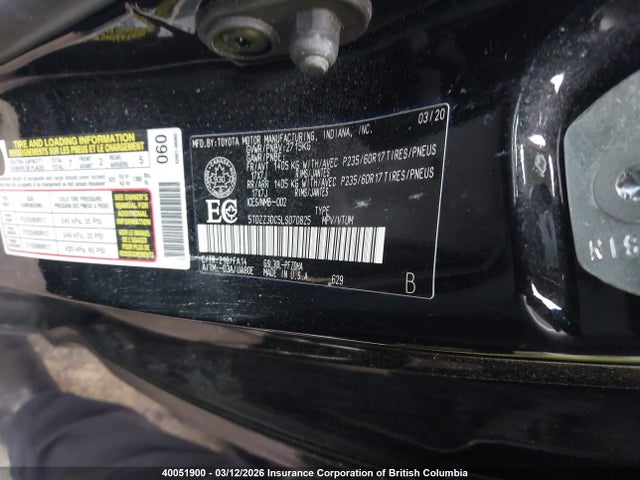 Toyota Sienna L 2020 5TDZZ3DC5LS070825 Image 9