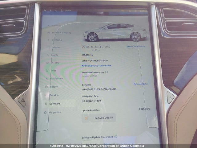 5YJSA1H12EFP42529 Tesla MODEL S