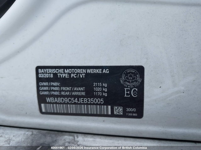 WBA8D9C54JEB35005 BMW 330I