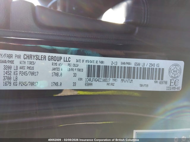 1C4RJFAG4EC108517 Jeep Grand Cherokee Laredo
