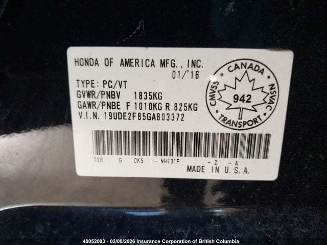 Acura ILX 2016 19UDE2F85GA803372 Image 9