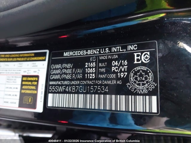 55SWF4KB7GU157534 Mercedes-Benz C 300 4matic