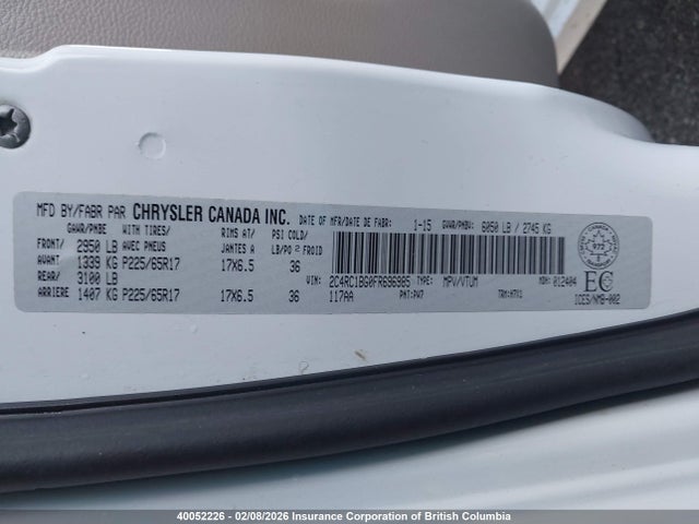 2C4RC1BG0FR696985 Chrysler Town &amp; Country Touring