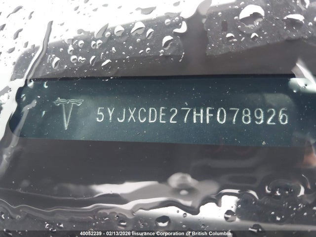 5YJXCDE27HF078926 Tesla Model X Awd/standard Range