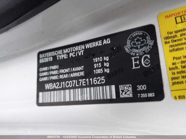 WBA2J1C07L7E11625 BMW 230I
