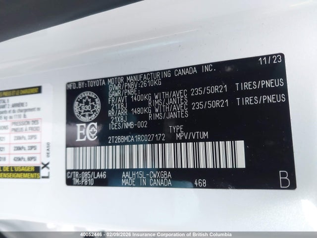 2T2BBMCA1RC027172 Lexus Rx 350h