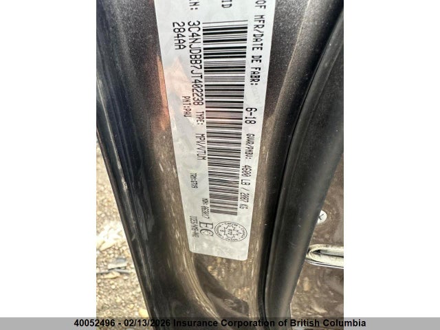 3C4NJDBB7JT402238 Jeep Compass Latitude