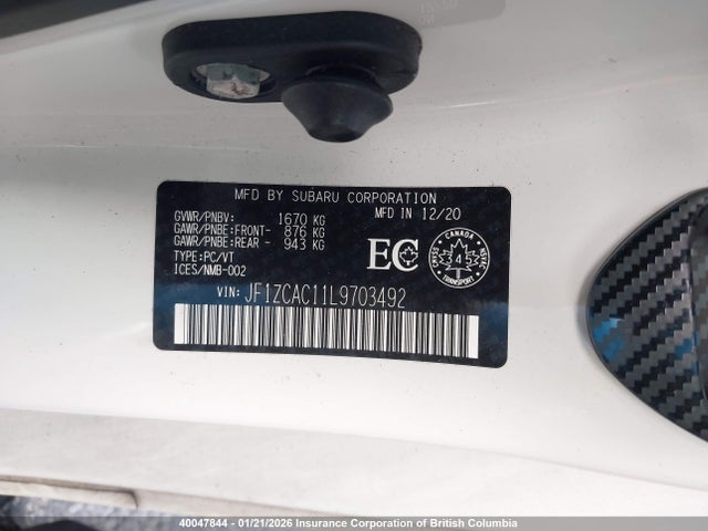 Subaru Brz Limited 2020 JF1ZCAC11L9703492 Image 9