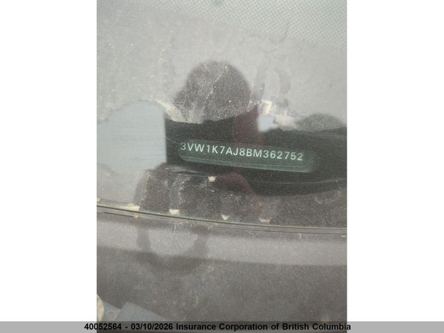 Продажа на аукционе авто 2011 Volkswagen Jetta, vin: 3VW1K7AJ8BM362752, номер лота: 40052564