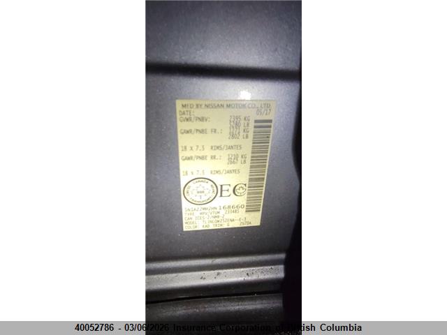 5N1AZ2MH2HN168660 Nissan Murano S/sl/sv/platinum