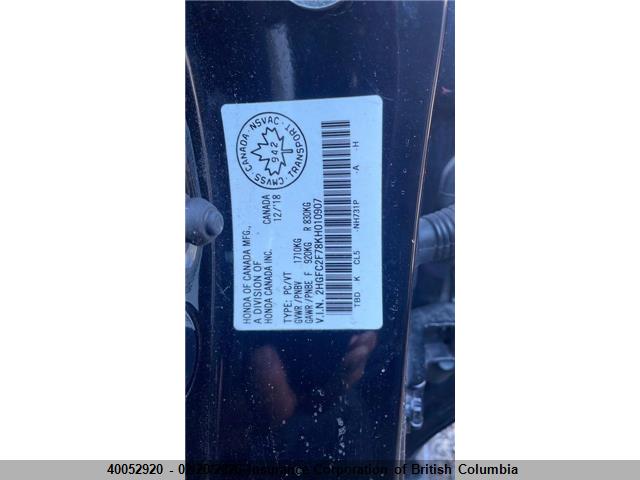 Honda Civic 2019 2HGFC2F78KH010907 Image 15