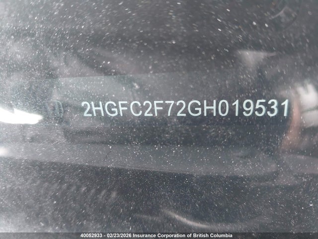 Honda Civic 2016 2HGFC2F72GH019531 Image 9