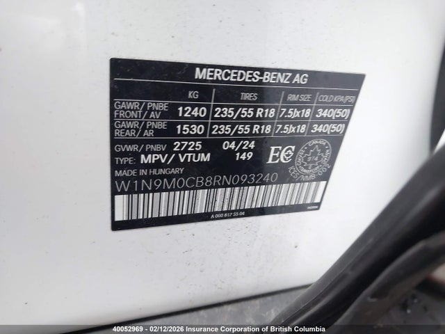 Mercedes-Benz Eqb 250+ 2024 W1N9M0CB8RN093240 Image 18