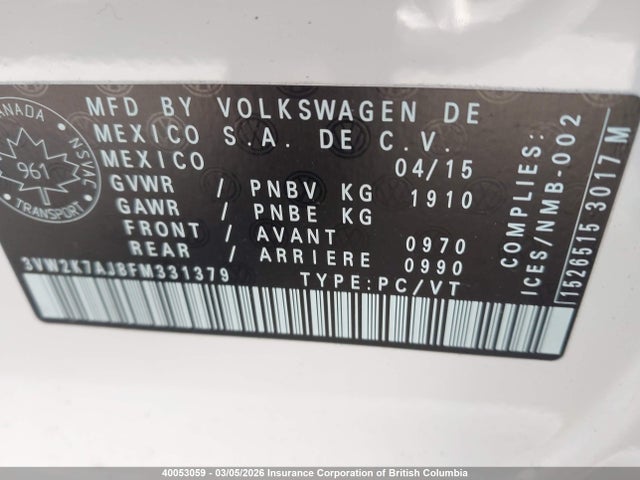 3VW2K7AJ8FM331379 Volkswagen Jetta