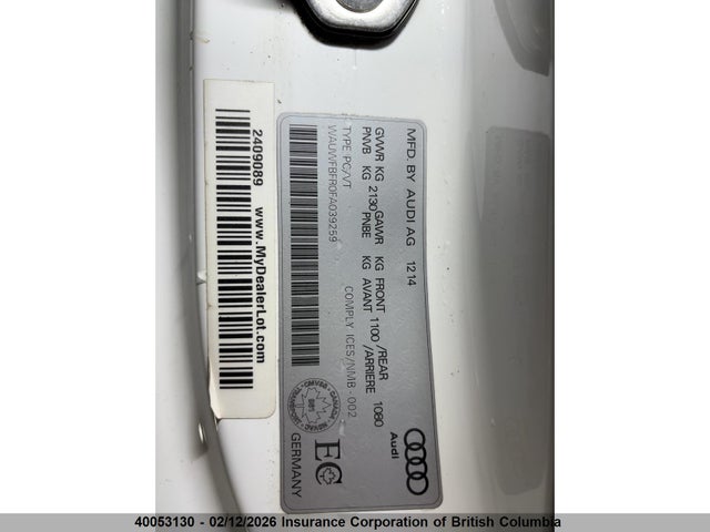 WAUWFBFR0FA039259 Audi A5