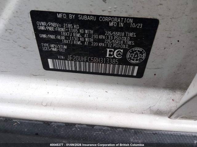 JF2GUHFC5RH313385 Subaru Crosstrek Sport