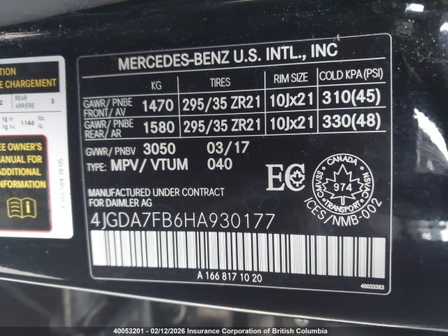 4JGDA7FB6HA930177 Mercedes-Benz Gle 63 Amg-s 4matic