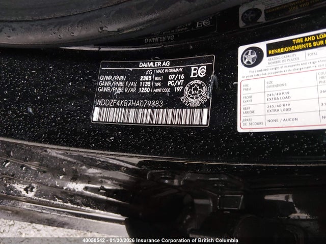 WDDZF4KB7HA079383 Mercedes-Benz E 300 4matic