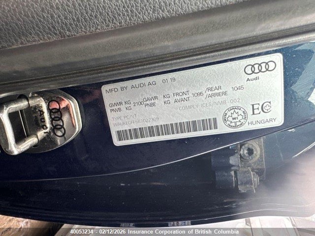 WAUKEGFF5K1022309 Audi A3