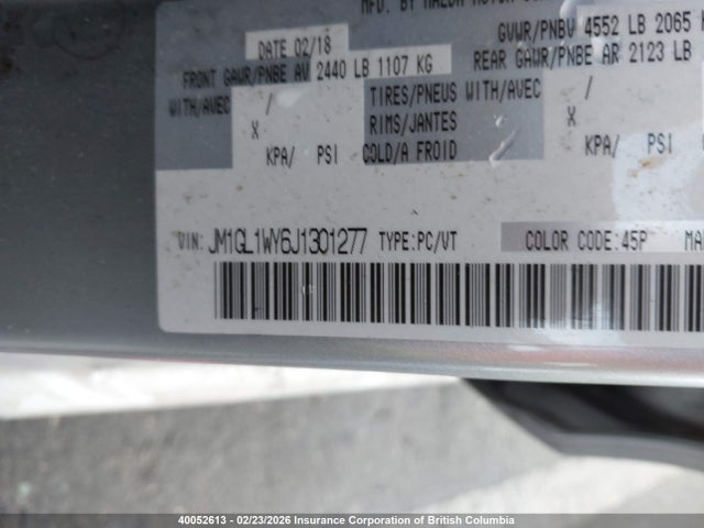 JM1GL1WY6J1301277 Mazda 6 Grand Touring Reserve