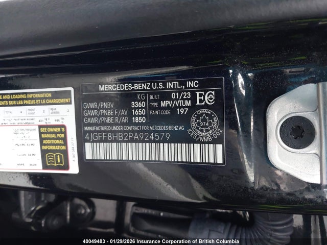 4JGFF8HB2PA924579 Mercedes-Benz Gls Mercedes-maybach Gls600 4m
