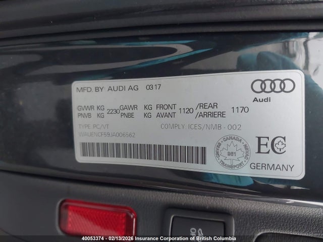 WAUENCF59JA006562 Audi A5