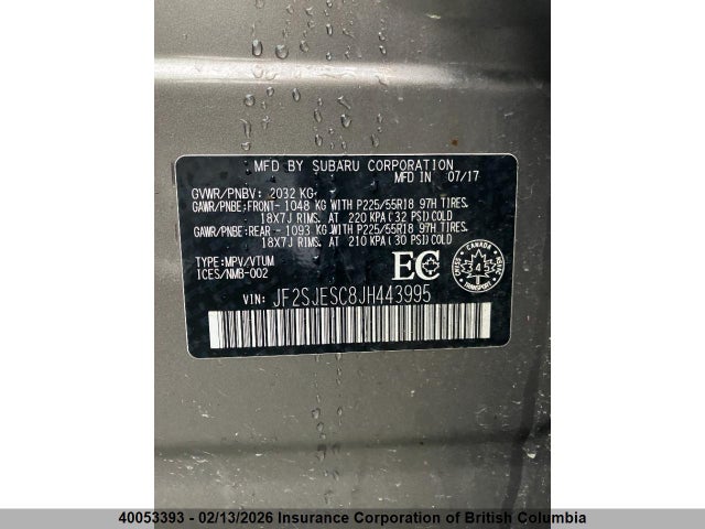 JF2SJESC8JH443995 Subaru Forester 2.5i Limited