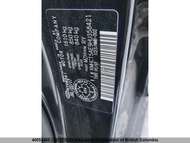 KMHCT5AE9HU358421 Hyundai ACCENT SE