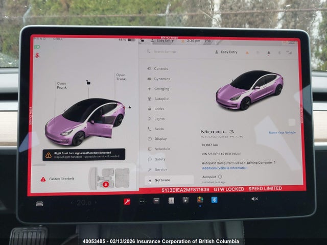 5YJ3E1EA2MF871639 Tesla MODEL 3