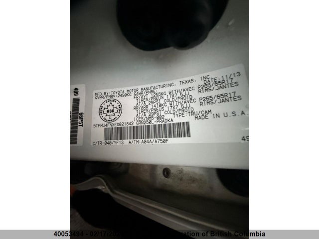 5TFMU4FNXEX021842 Toyota Tacoma Double Cab Long Bed