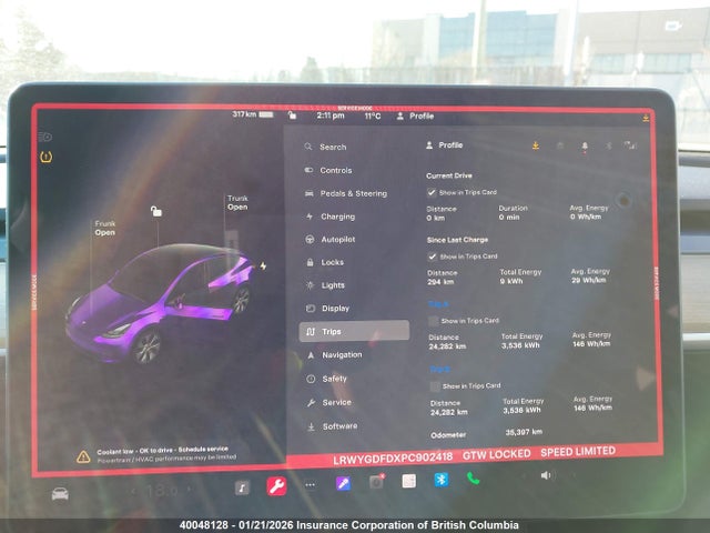 LRWYGDFDXPC902418 Tesla Model Y