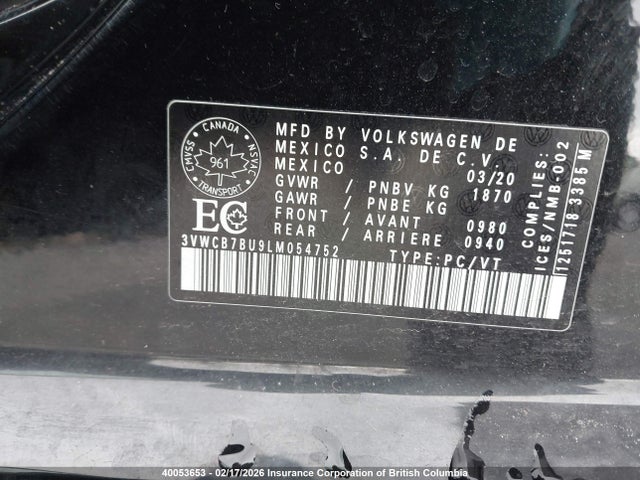 Volkswagen Jetta 2020 3VWCB7BU9LM054752 Image 9