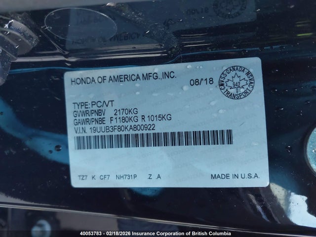 Acura TLX 2019 19UUB3F80KA800922 Image 9