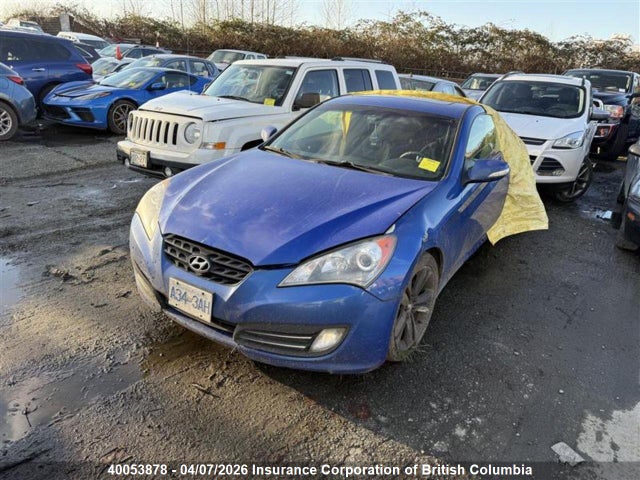 40053878 :رقم المزاد ، KMHHU6KH1AU022818 vin ، 2010 Hyundai Genesis Coupe 3.8l مزاد بيع